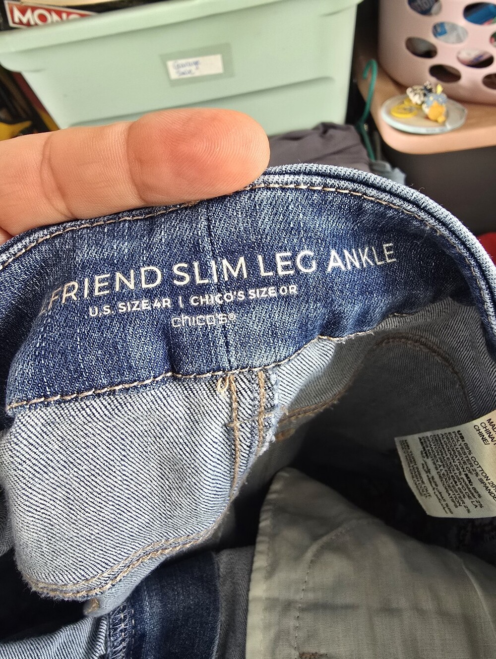 Chicos Girlfriend Slim Leg Ankle Jeans - Picture 3 of 4